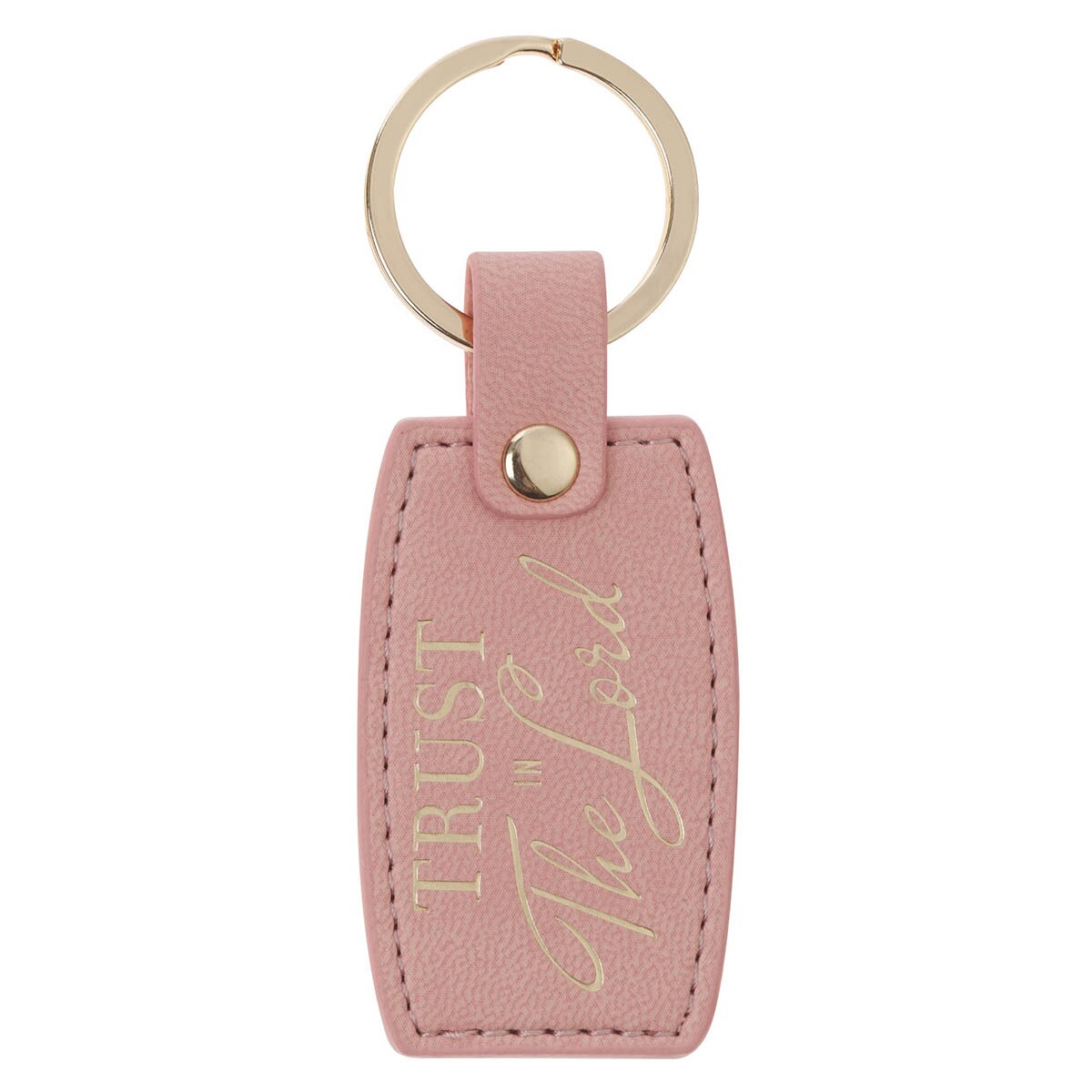 Trust in the Lord Pink Faux Leather Keychain - Proverbs 3:5