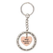 Best Teacher Ever Metal Key Ring in Gift Tin