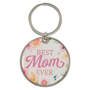Best Mom Ever Epoxy-coated Metal Keychain - Numbers 6:24