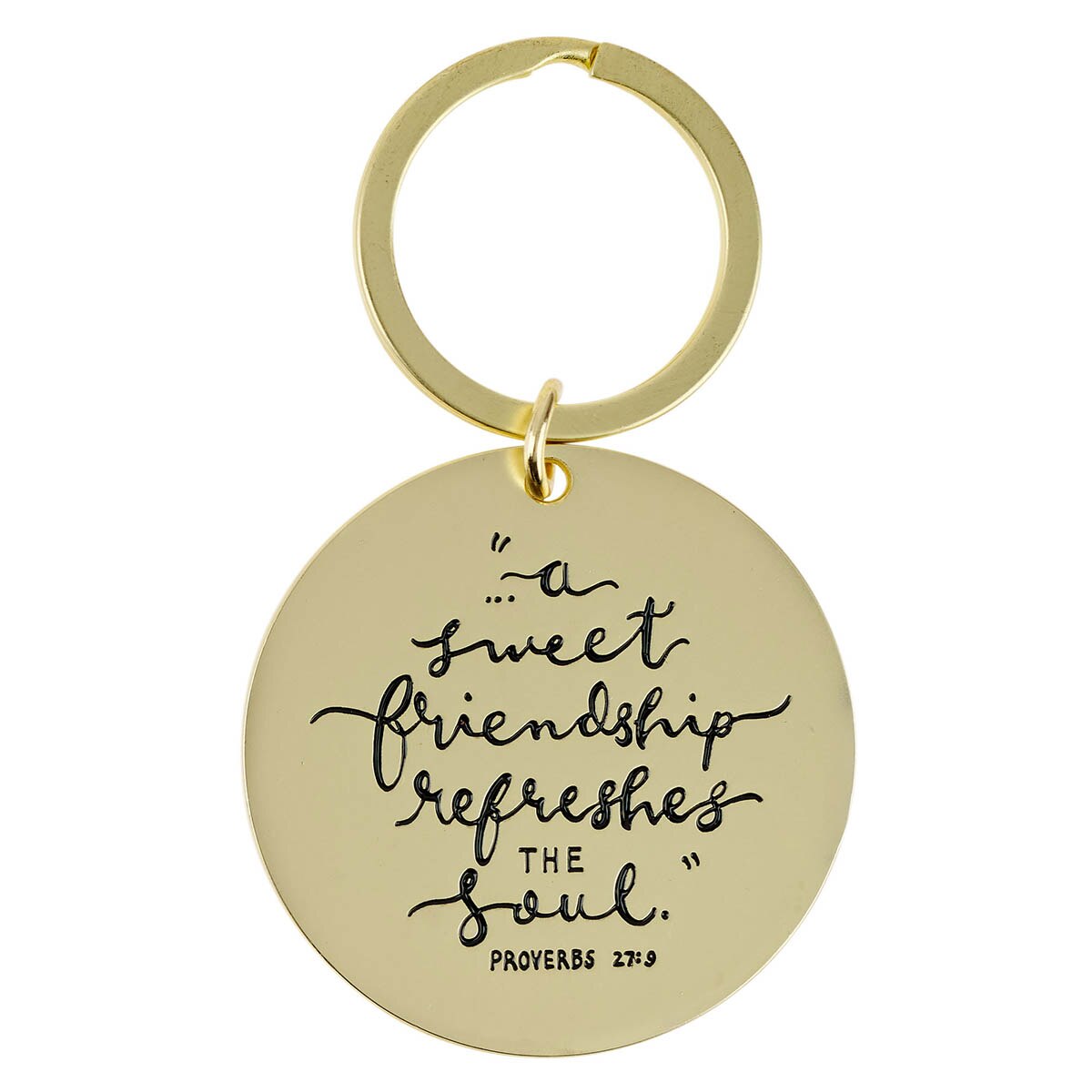 Sweet Friendship Bright Floral Wreath Keychain - Proverbs 27:9