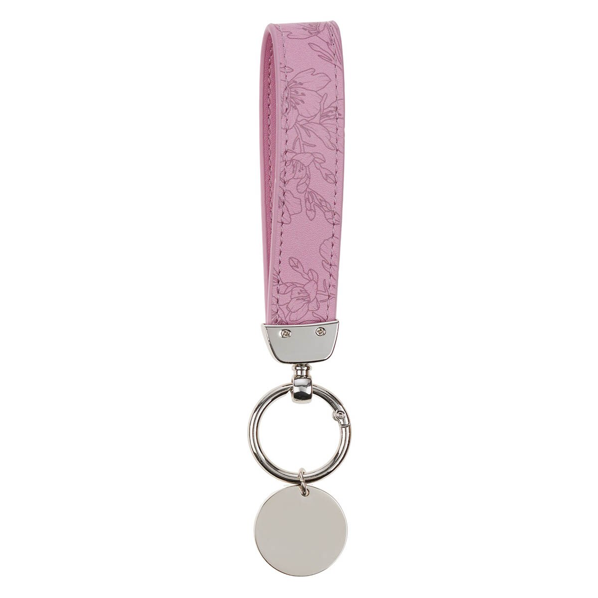Be Still and Know Lavender Faux Leather Wristlet Keychain - Psalm 46:10