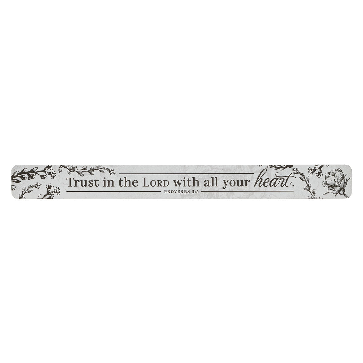 Trust in the Lord Monochrome Large Magnetic Strip - Proverbs 3:5
