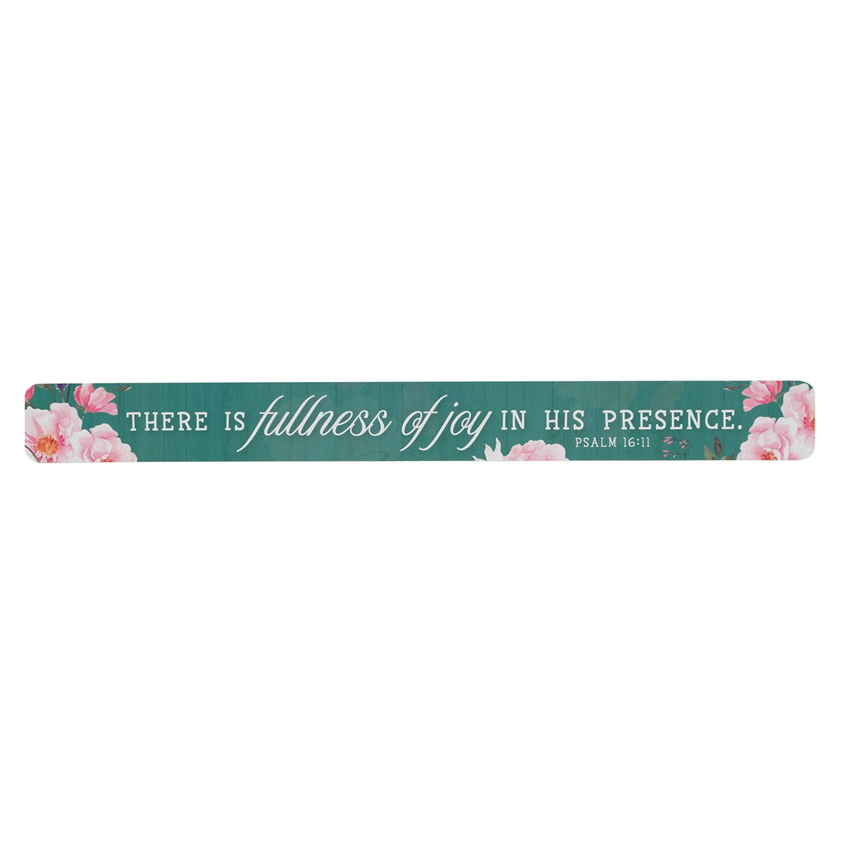 Fullness of Joy Teal Foral Large Magnetic Strip - Psalm 16:11