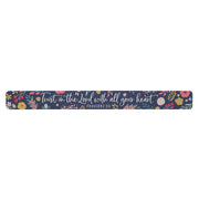Trust in the Lord Purple Floral Large Magnetic Strip - Proverbs 3:5