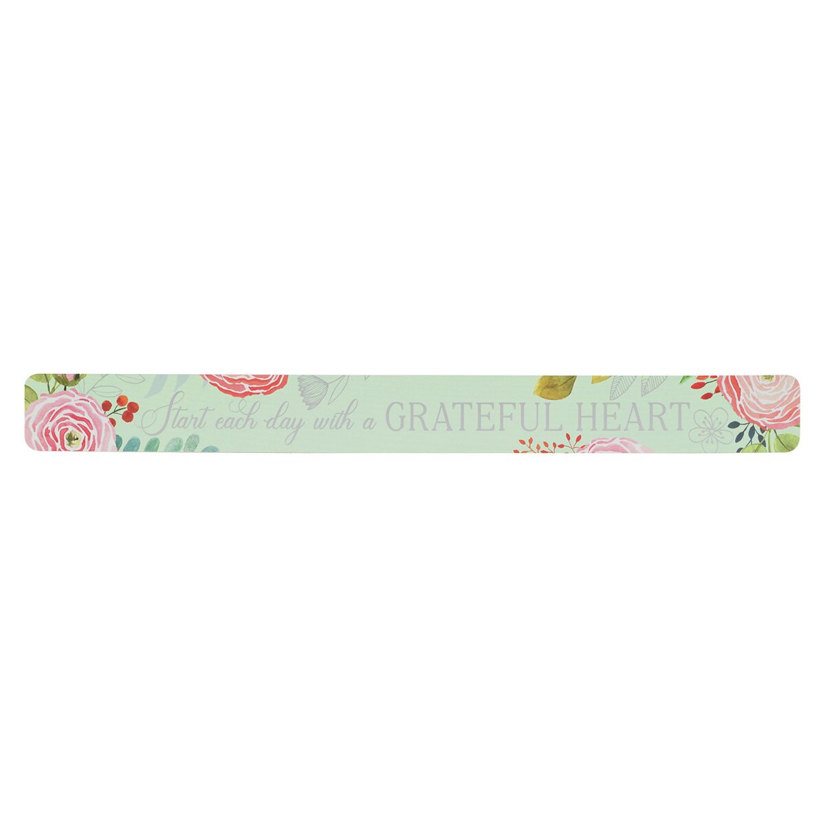 A Grateful Heart Pink Floral Large Magnetic Strip