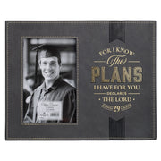 The Plans Charcoal Faux Leather Graduation Photo Frame - Jeremiah 29:11
