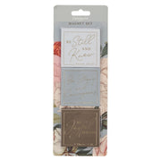 Be Strong and Courageous Delicate Dahlia Magnet Set - Joshua 1:9