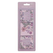 Trust in the Lord Purple Spring Floral Magnet Set - Proverbs 3:5