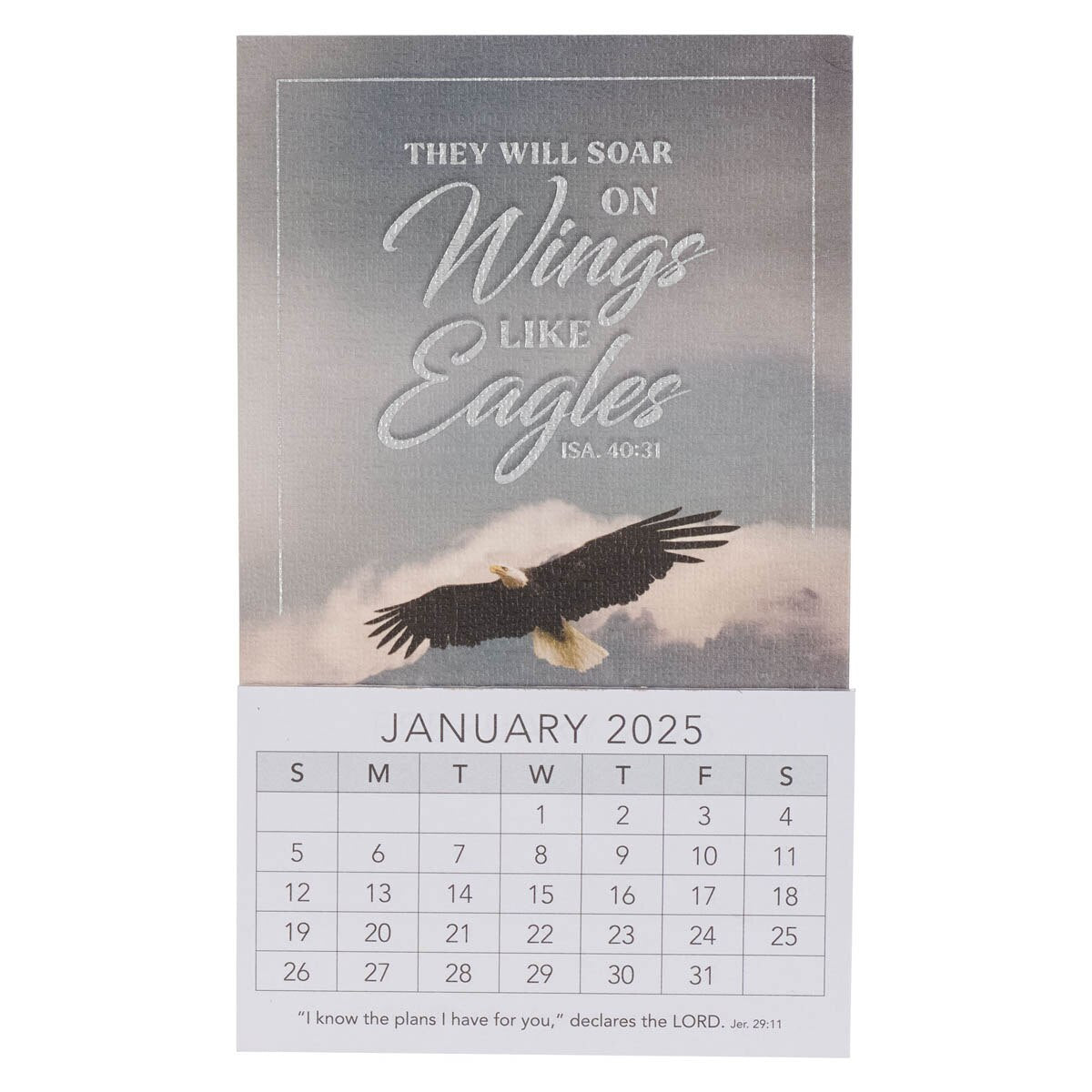 Wings Like Eagles 2025 Mini Magnetic Calendar - Isaiah 40:31