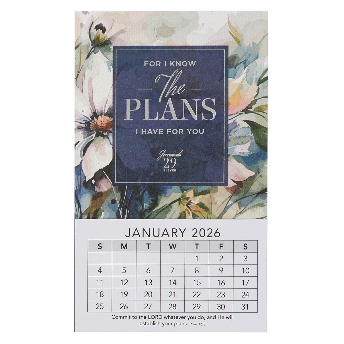 2026 I Know the Plans Mini Magnetic Calendar -  Jeremiah 29:11