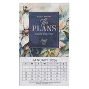 2026 I Know the Plans Mini Magnetic Calendar -  Jeremiah 29:11