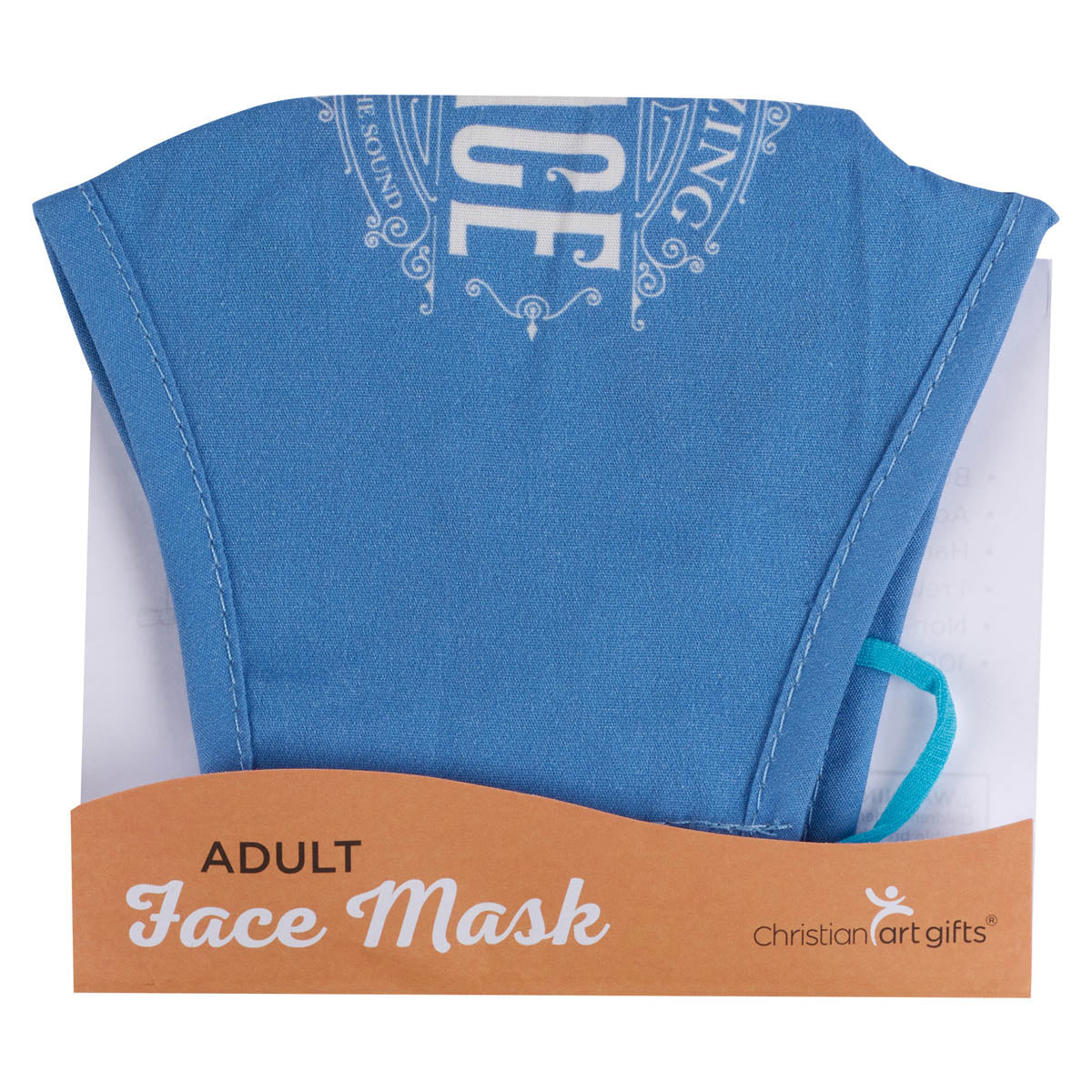 Amazing Grace Reusable Blue Coton Face Mask