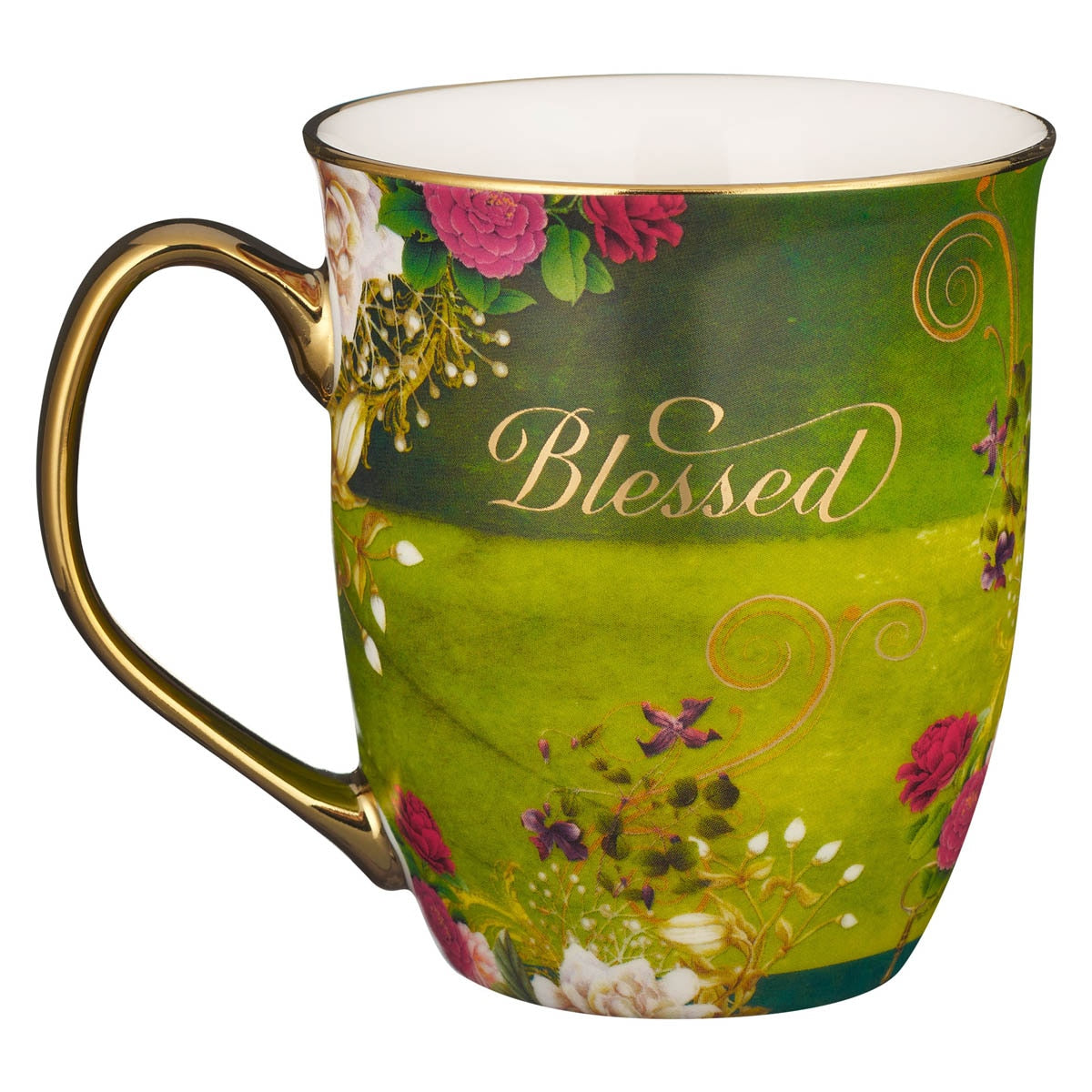 Blessed Blue Peacock Ceramic Coffee Mug - Jeremiah 17:7