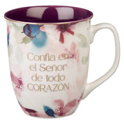 Taza “Confía en el Señor” Flor de ciruela – Prov 3:5
