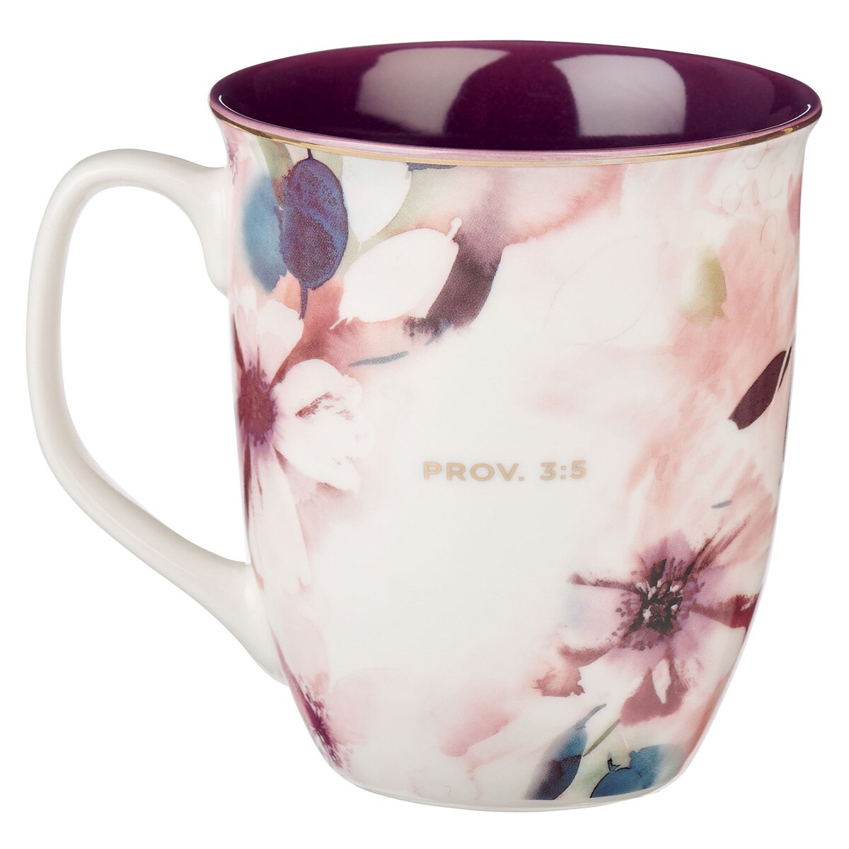 Taza “Confía en el Señor” Flor de ciruela – Prov 3:5