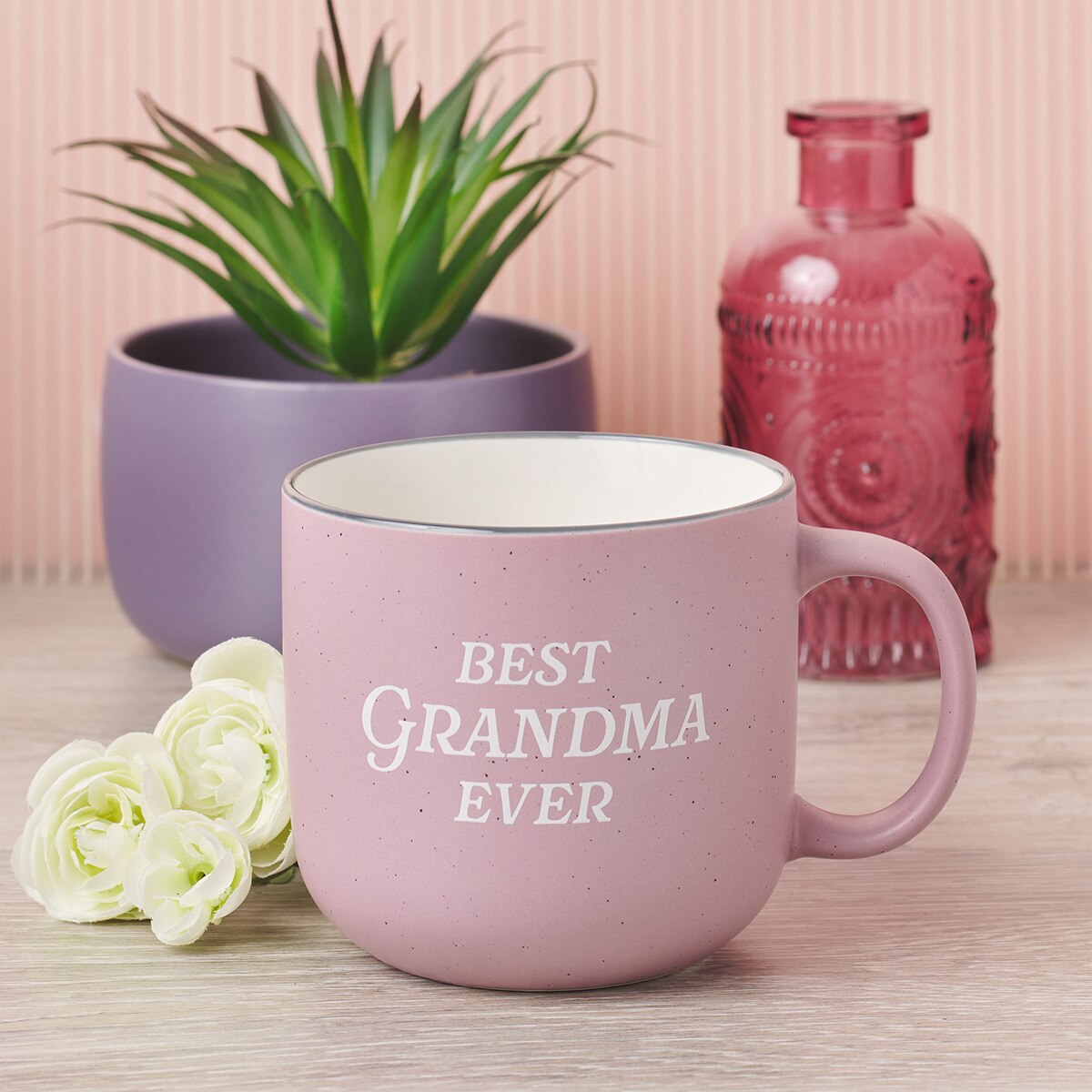 Best Grandma Ever Pink Ceramic Coffee Mug - Psalm 103:17