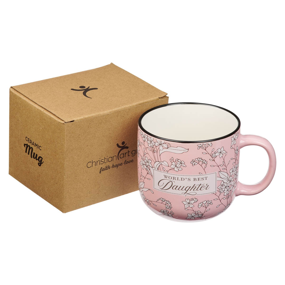 World's Best Daughter Pink Ceramic Coffee Mug - Isaiah 58:11