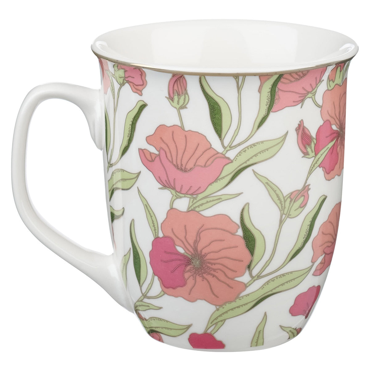 Because I Have A Sister Pink Floral Ceramic Coffee Mug - Proverbs 27:9