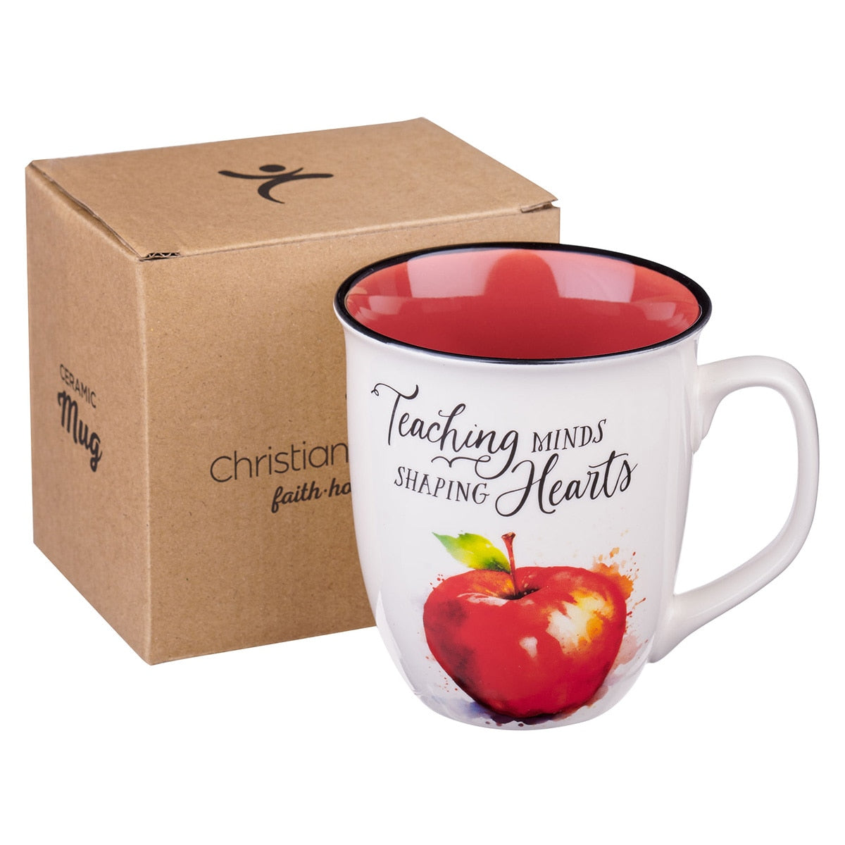 Teaching Minds Shaping Hearts Red Apple Ceramic Coffee Mug - Proverbs 2:6