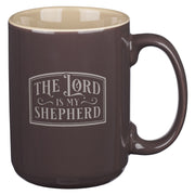 My Shepherd Mocha-Brown Ceramic Coffee Mug - Psalm 23