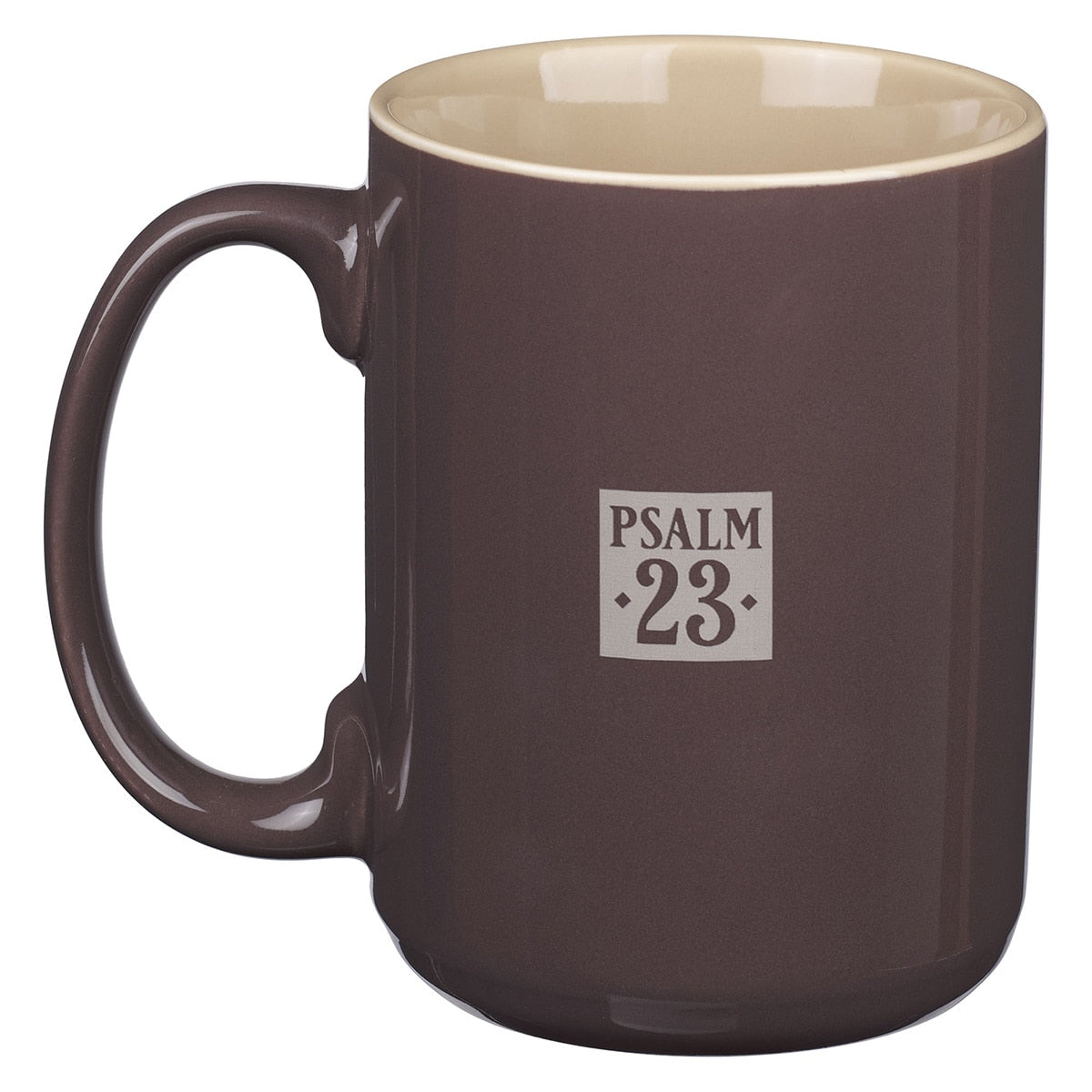 My Shepherd Mocha-Brown Ceramic Coffee Mug - Psalm 23