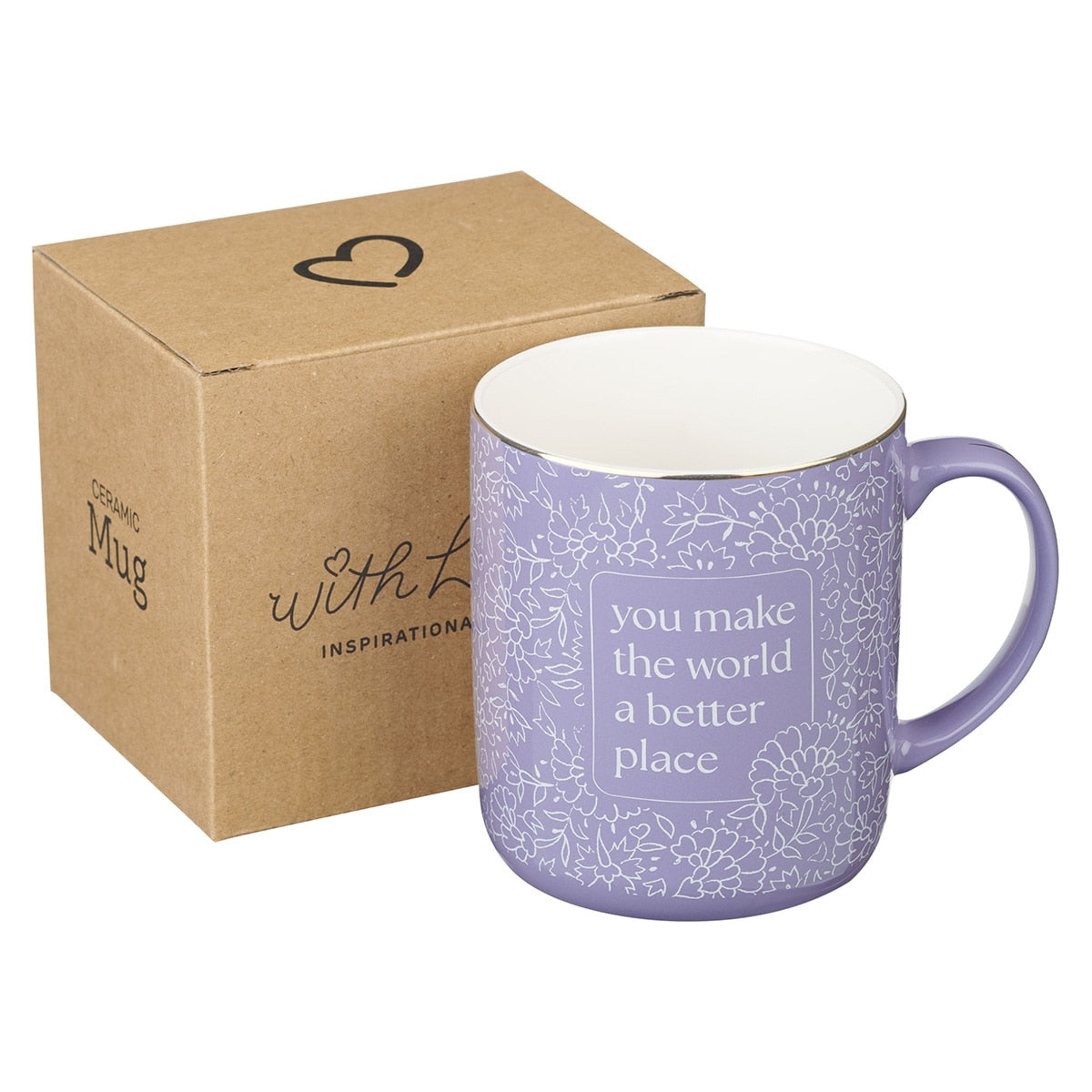 You Make The World a Better Place Purple Ceramic Coffee Mug