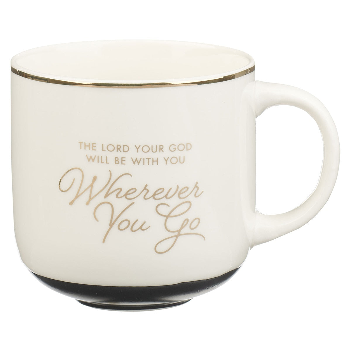 Wherever You Go White Ceramic Coffee Mug- Joshua 1:9