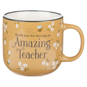 Amazing Teacher Blossom and Bees Ceramic Coffee Mug