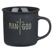 Man of God Matte Black Ceramic Coffee Mug - 1 Timothy 6:11