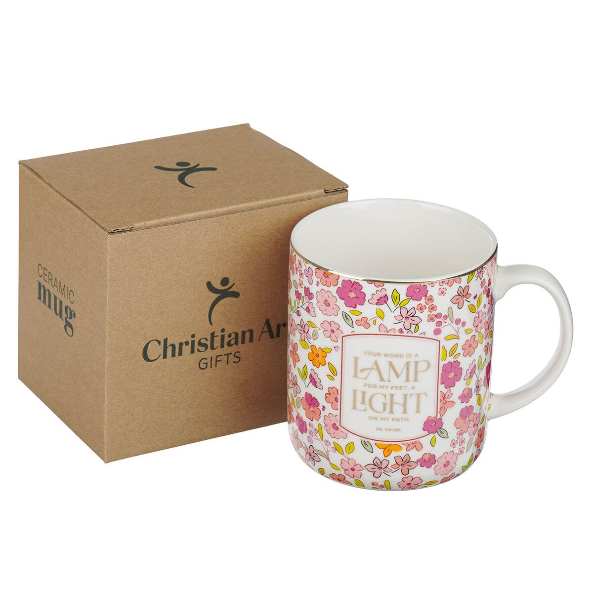 Lamp for My Feet Pink Meadow Ceramic Coffee Mug - Psalm 119:105