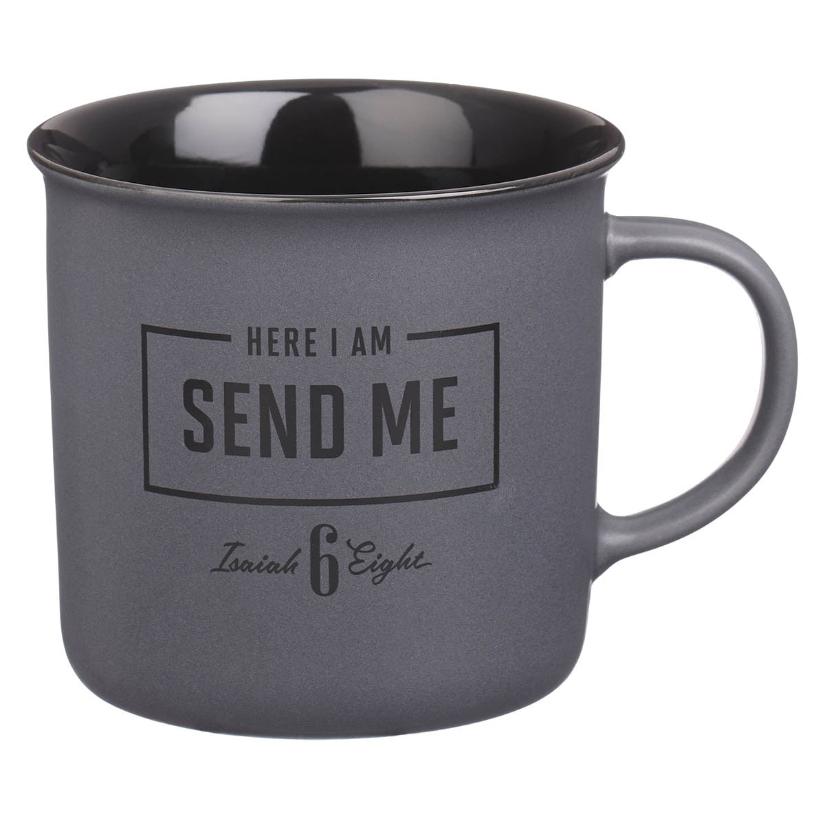 Send Me Charcoal Gray Ceramic Coffee Mug - Isaiah 6:8