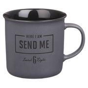 Send Me Charcoal Gray Ceramic Coffee Mug - Isaiah 6:8