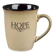 Hope Ivory Stoneware Coffee Mug  - Hebrews 6:19