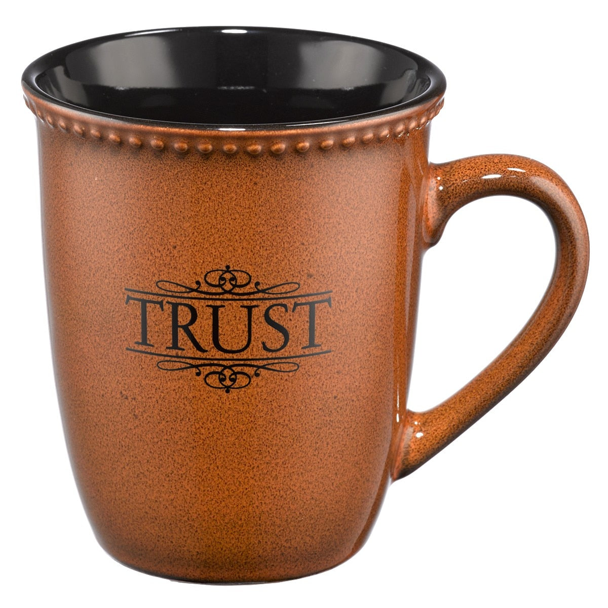 Trust Saddle Tan Stoneware Coffee Mug  -  Psalm 91:2