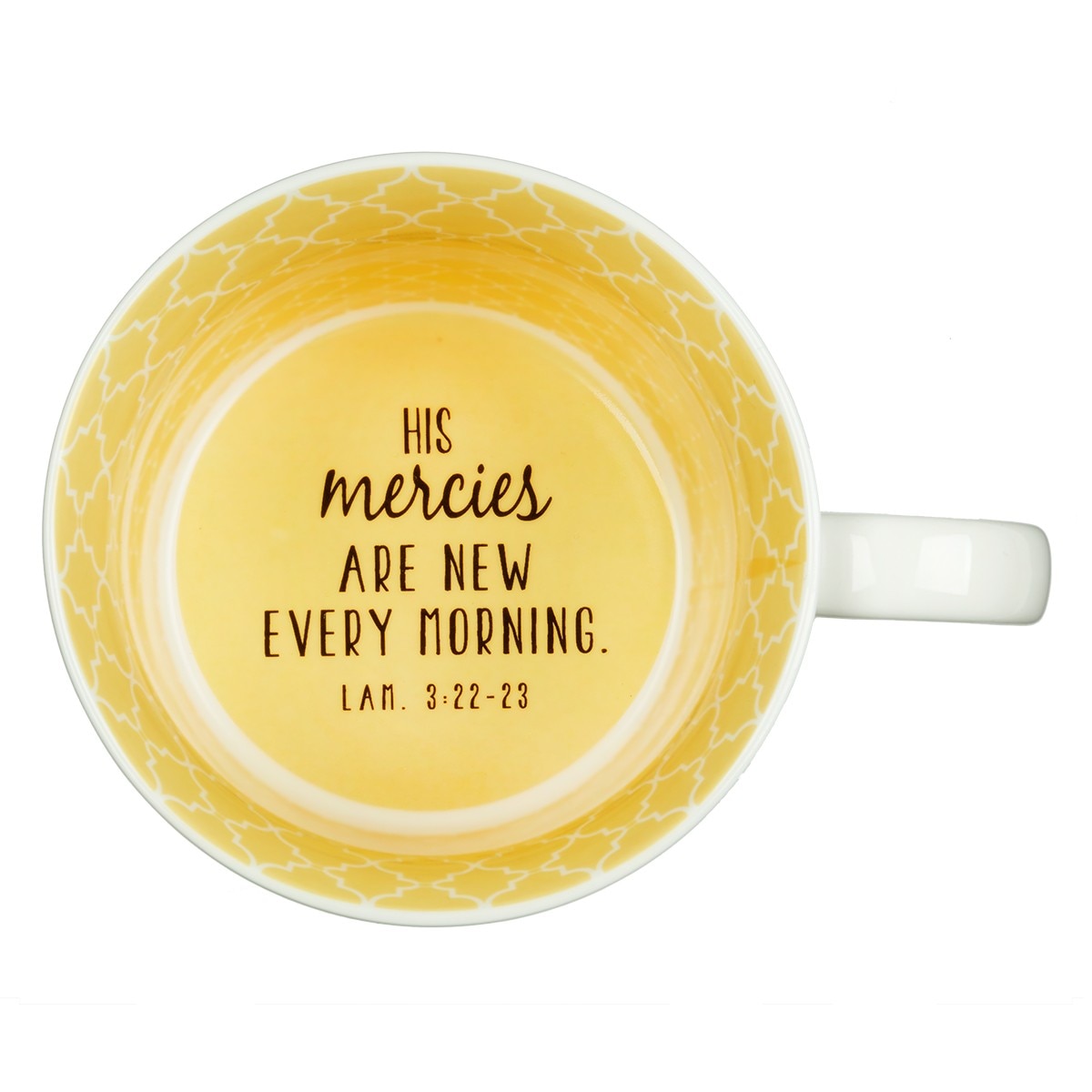 Cup of Sunshine Yellow Ceramic Coffee Mug - Lamentations 3:22-23