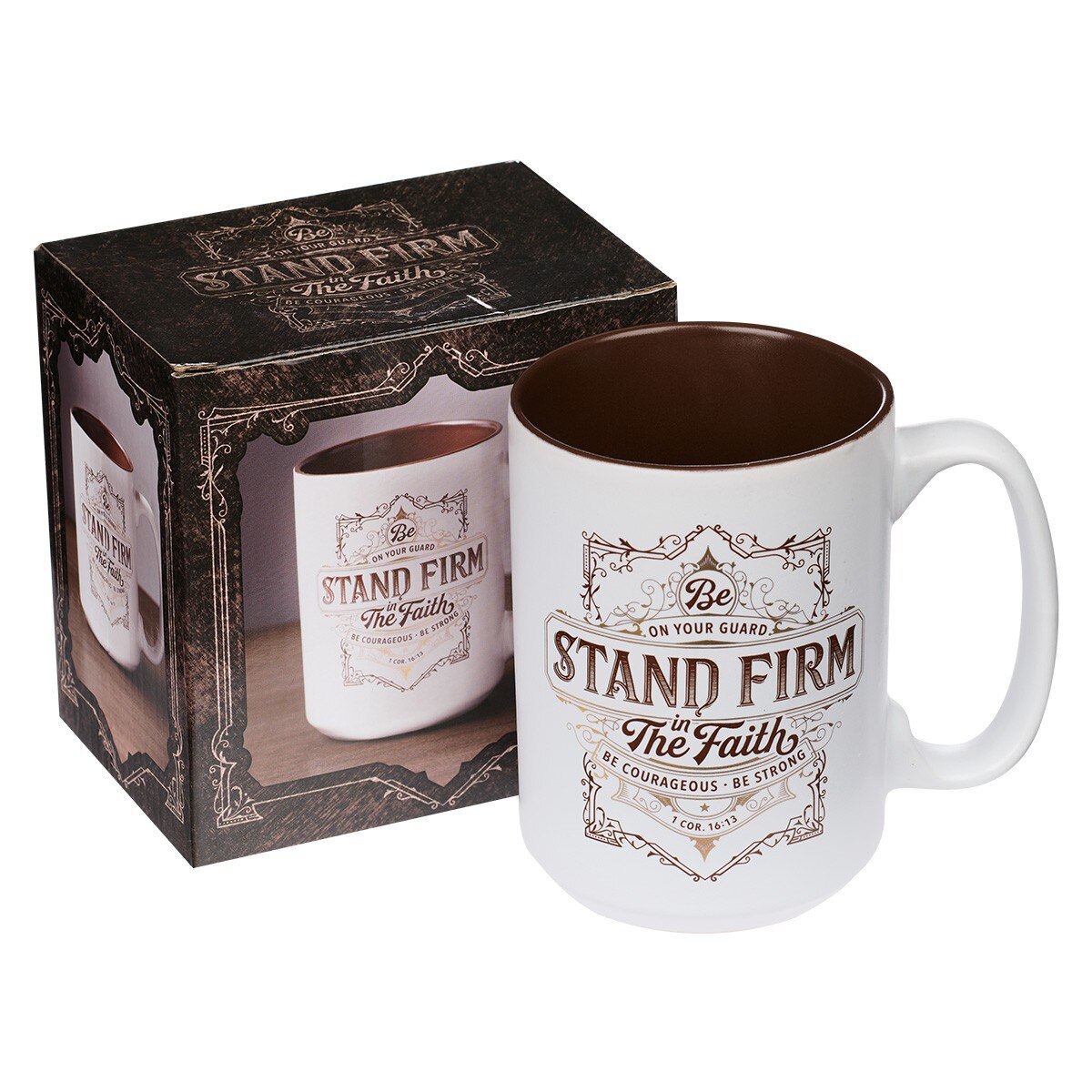 Stand Firm in the Faith Ceramic Mug – 1 Corinthians 16:13