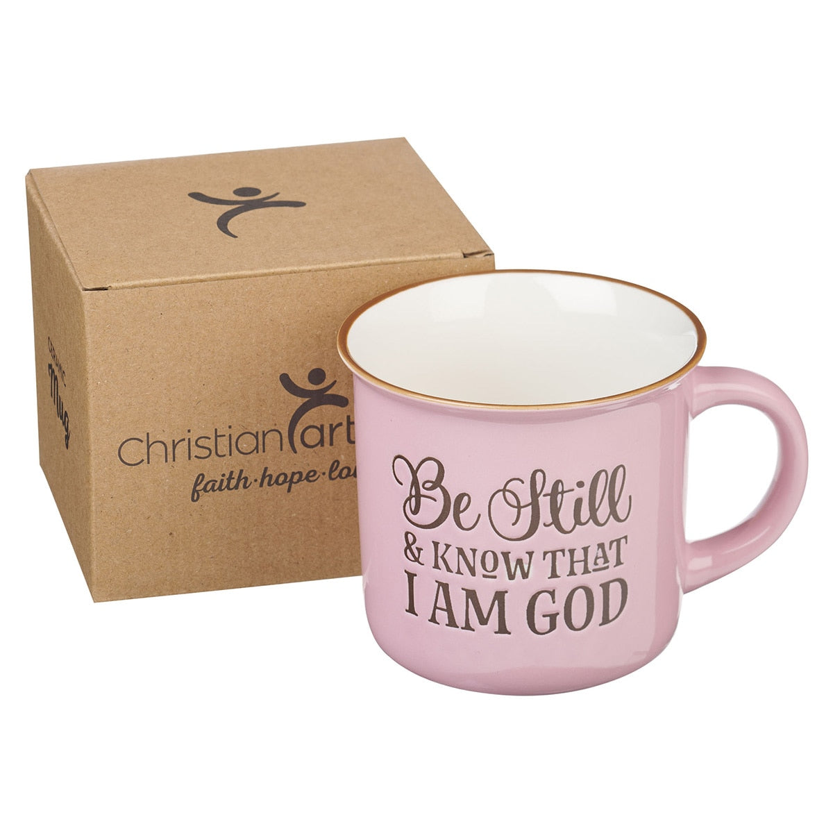 Be Still and Know Pink Camp-style Coffee Mug - Psalm 46:10