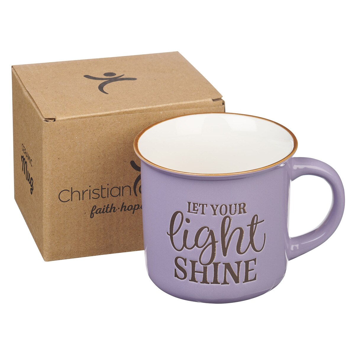 Let Your Light Shine Lavender Camp-style Coffee Mug - Matthew 5:16