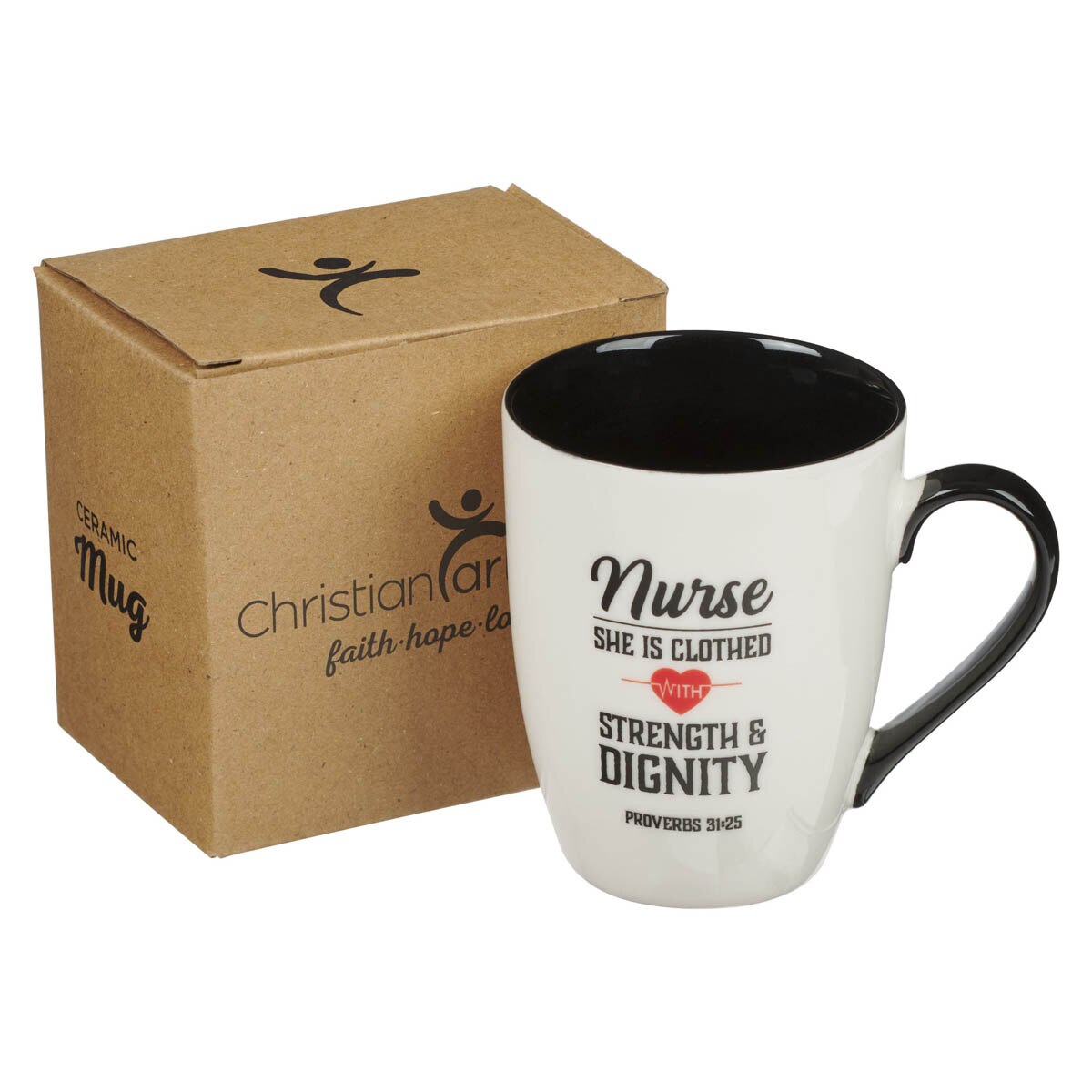Ceramic Strength & Dignity Nurse Coffee Mug - Proverbs 31:25