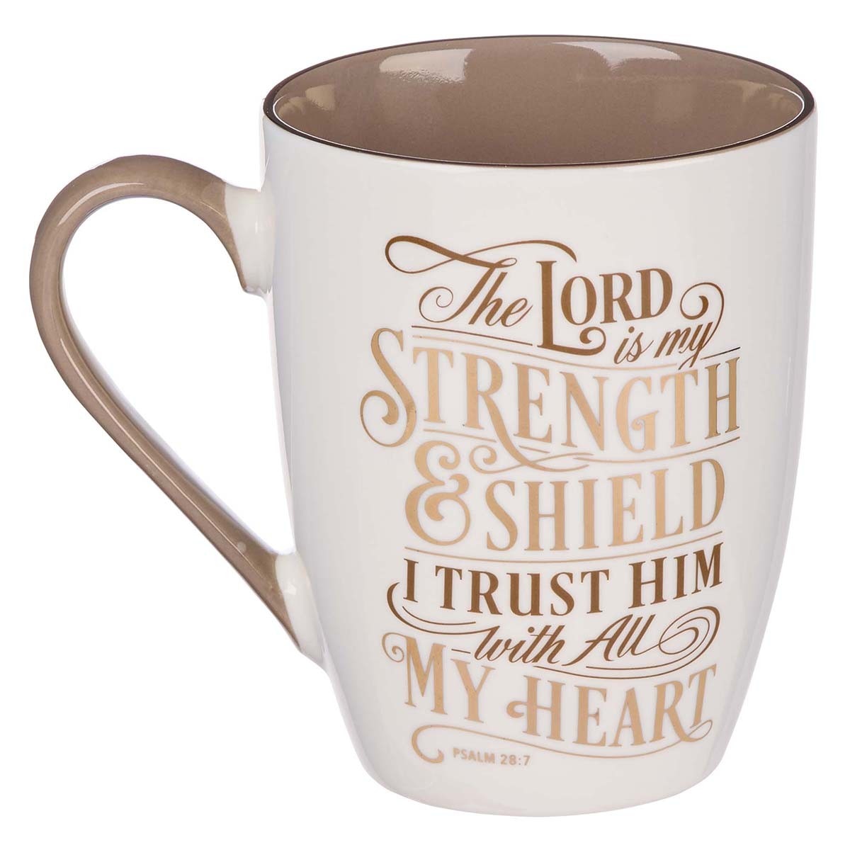 The LORD is My Strength Ceramic Coffee Mug – Psalm 28:7