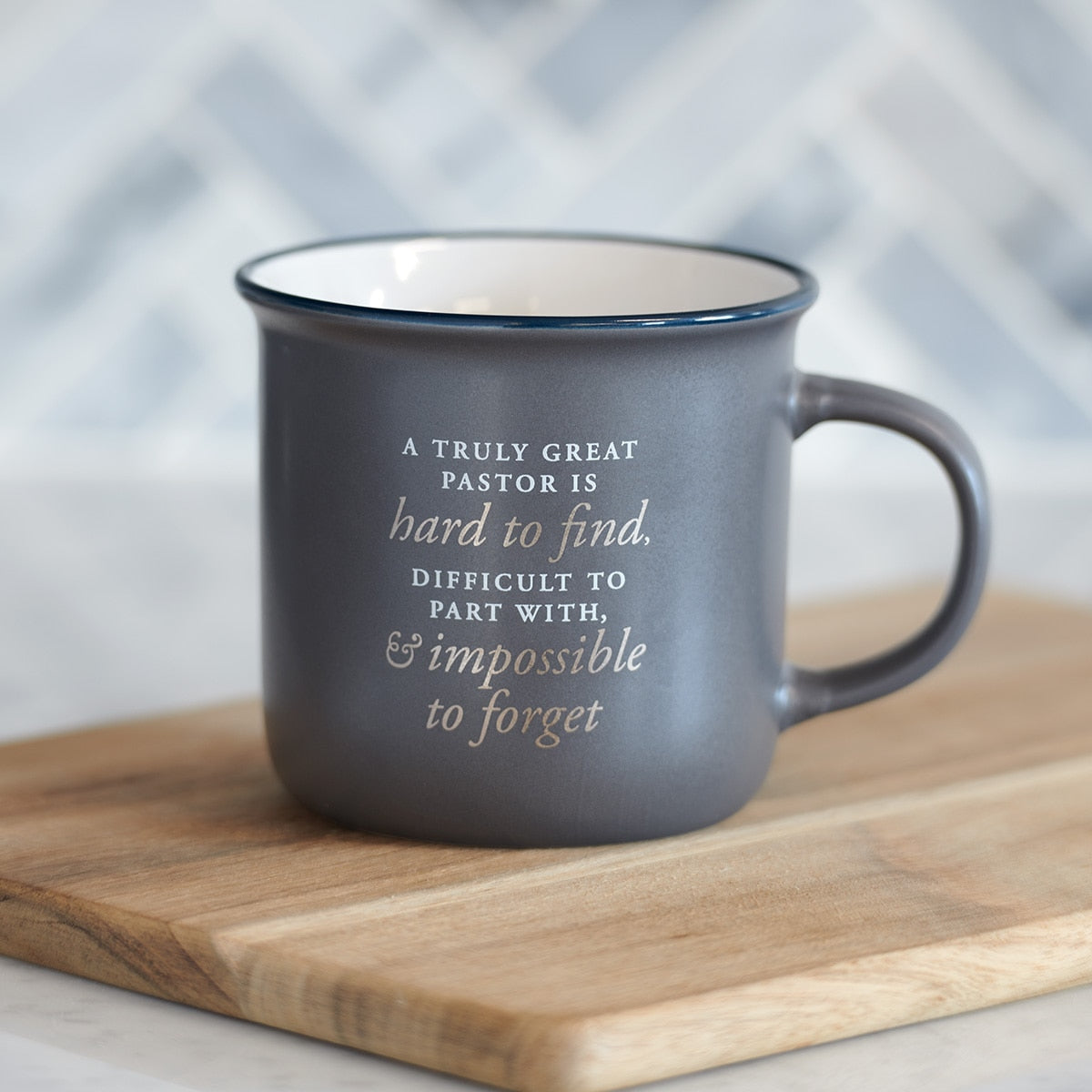 Great Pastor Gray Ceramic Camp-style Coffee Mug - Numbers 6:24