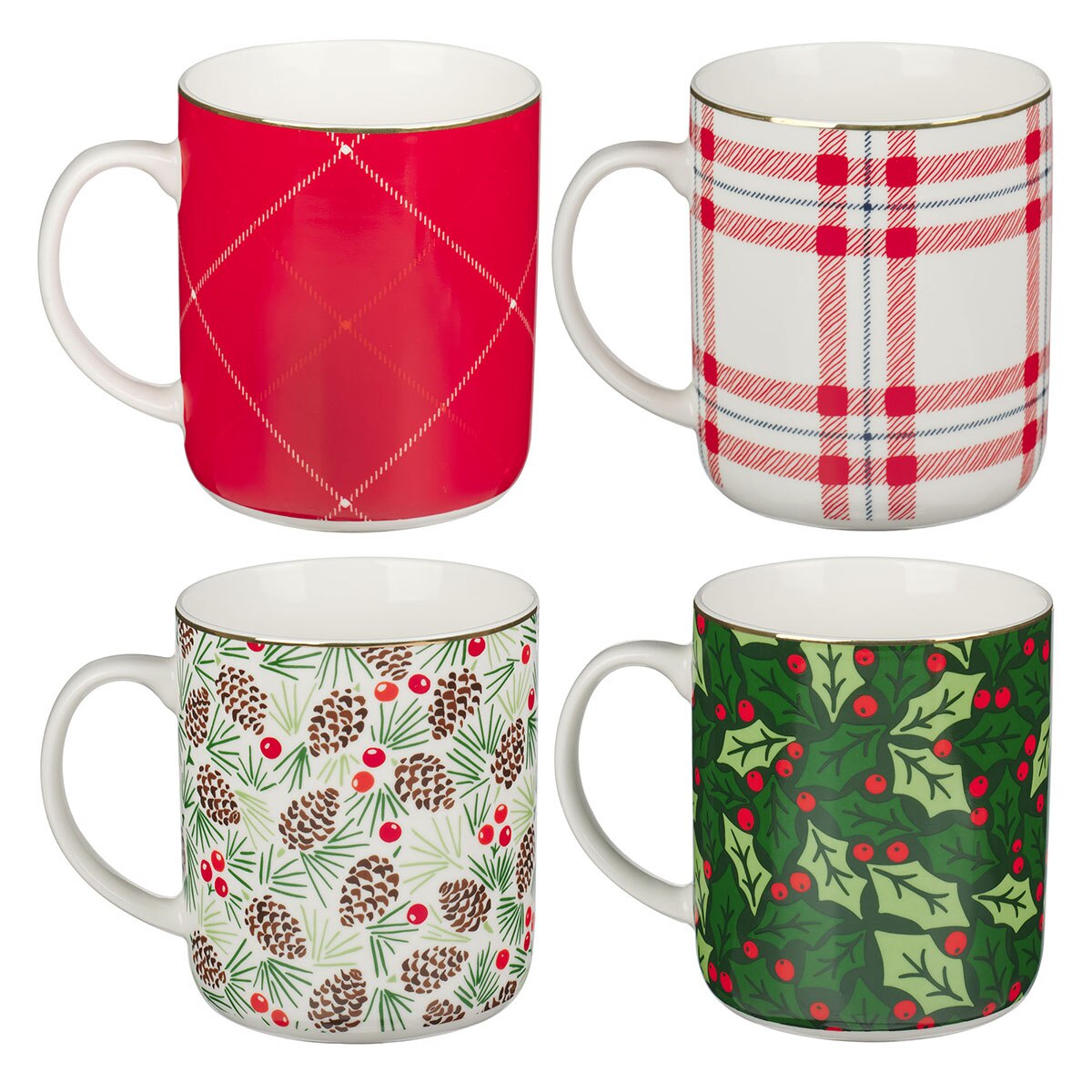 Merry Christmas Ceramic Mug Set
