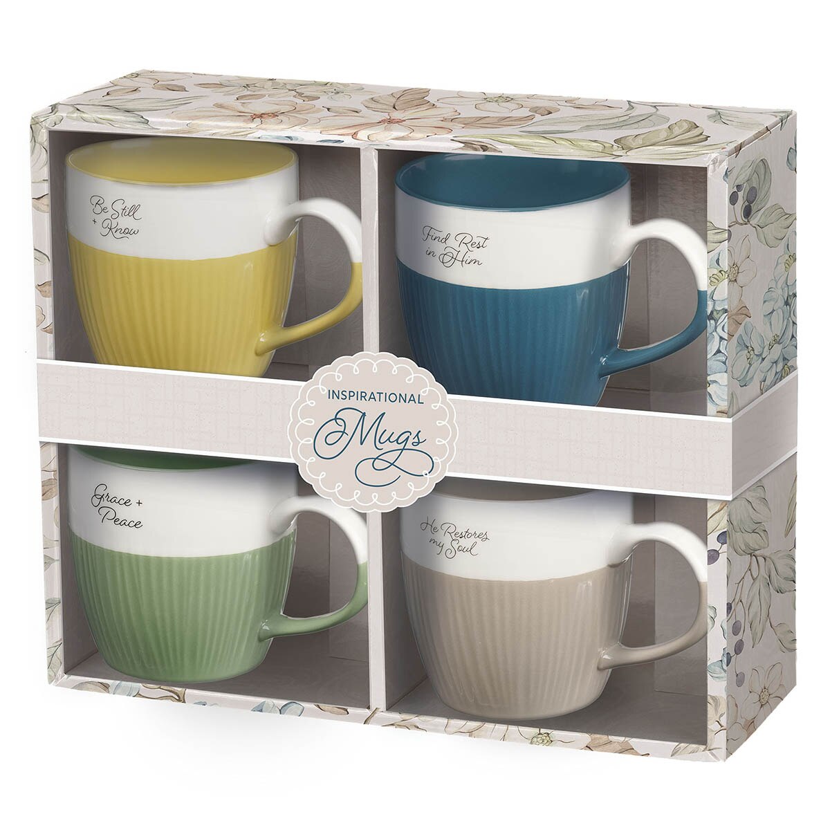 Peaceful Moments Textured Ceramic Mug Set