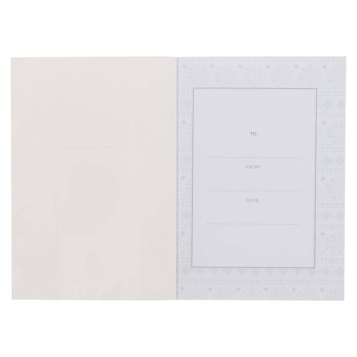 The Through Christ Green Floral Medium Notebook - Philippians 4:13