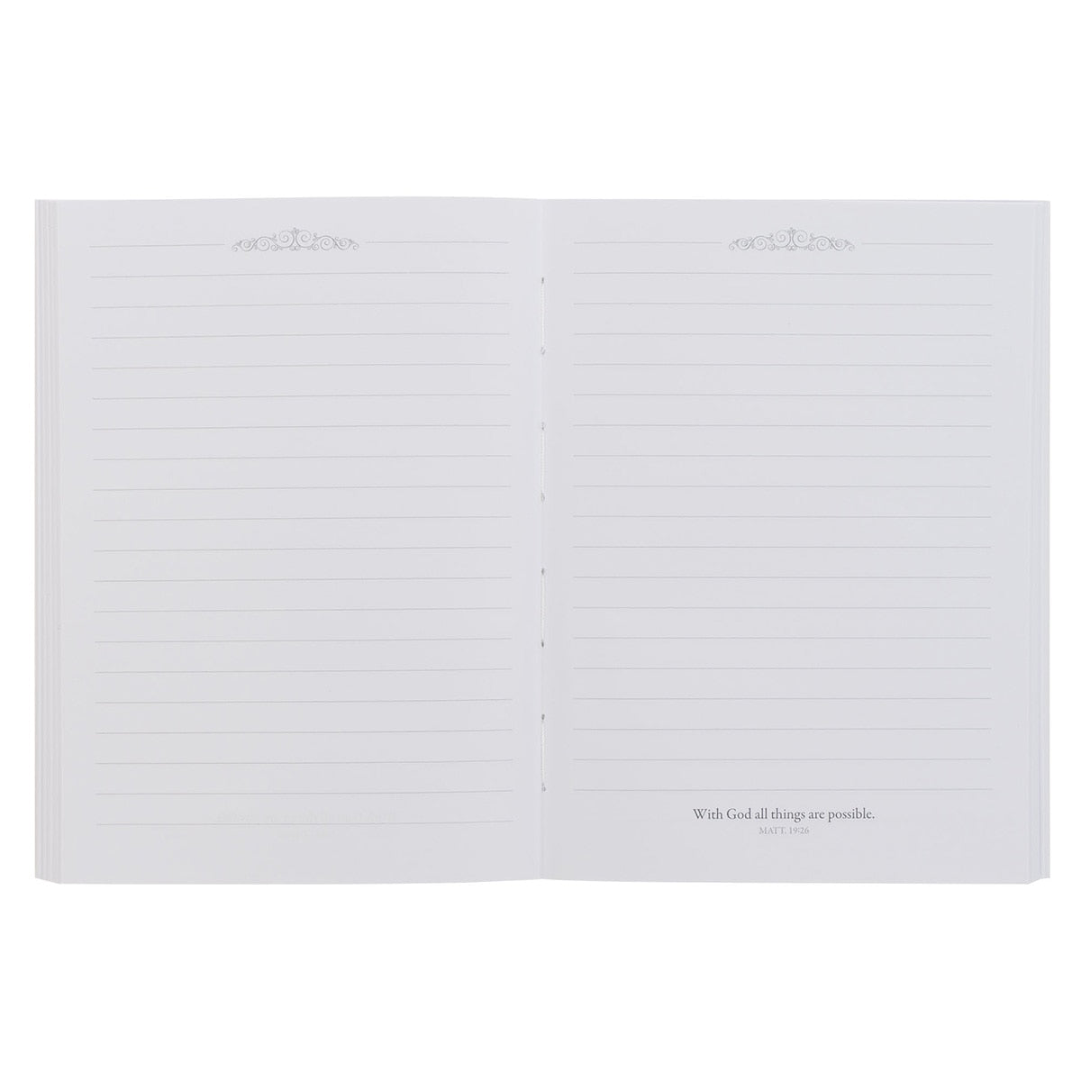 With God All Things Are Possible Mountain Medium Notebook - Matthew 19:26