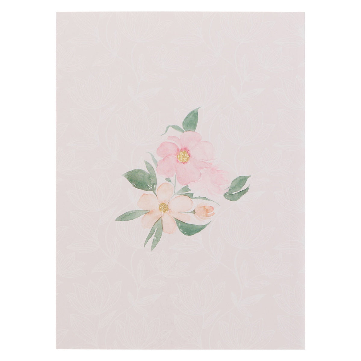 Be Still and Know Pink Floral Medium Notebook  - Psalm 46:10