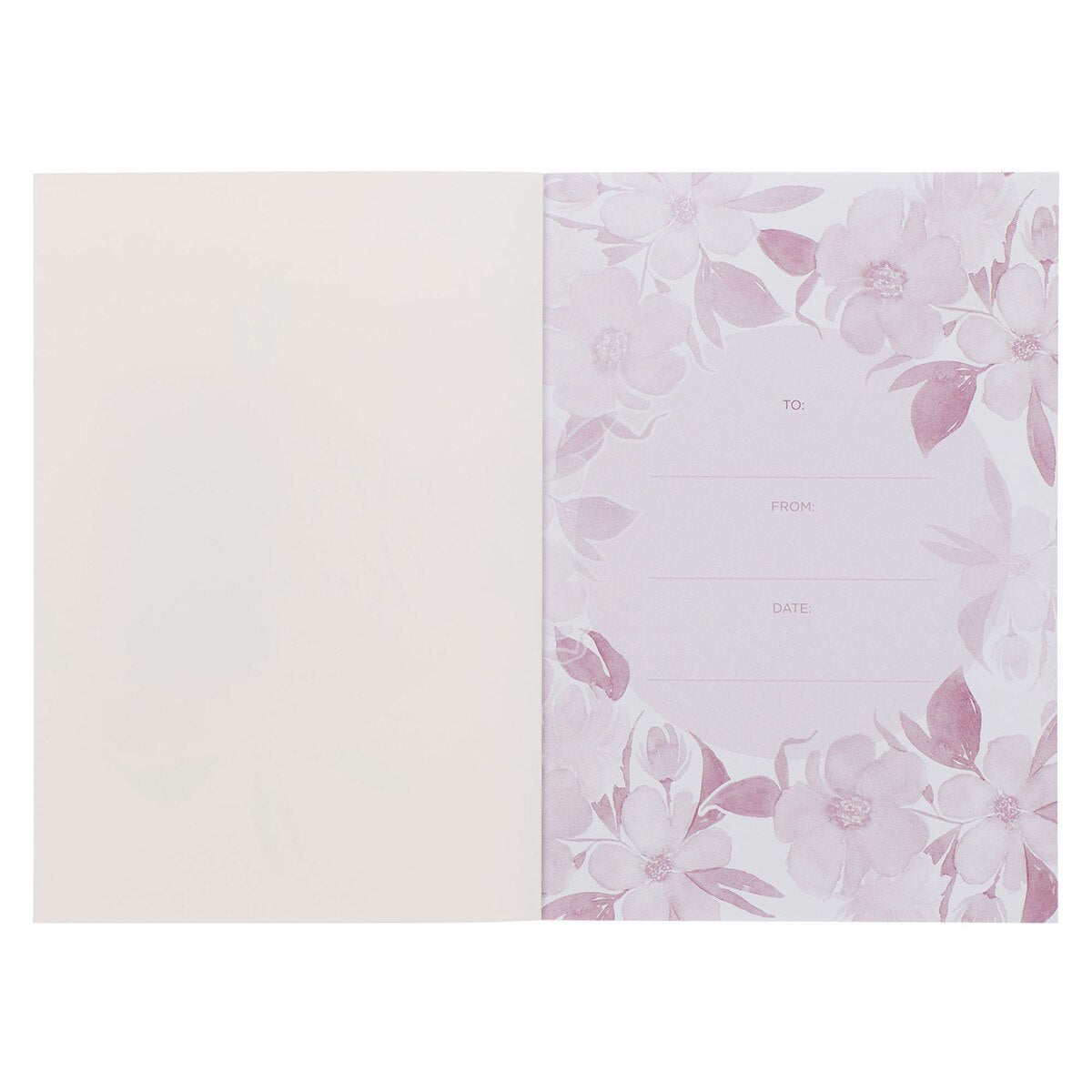 Be Still and Know Pink Floral Medium Notebook  - Psalm 46:10