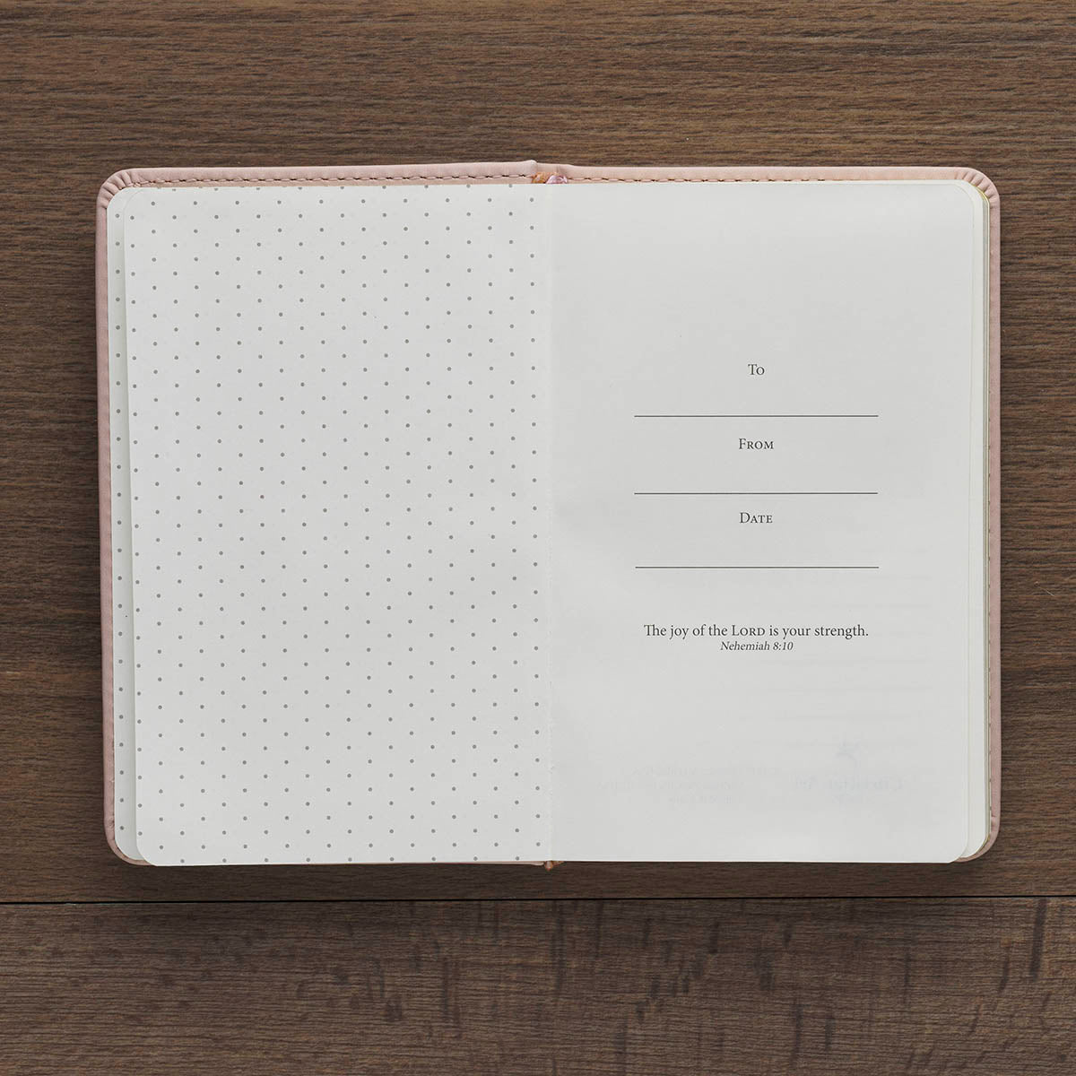 Trust Mottled Blush Faux Leather Hardcover Notebook with Elastic Band Closure - Proverbs 3:5