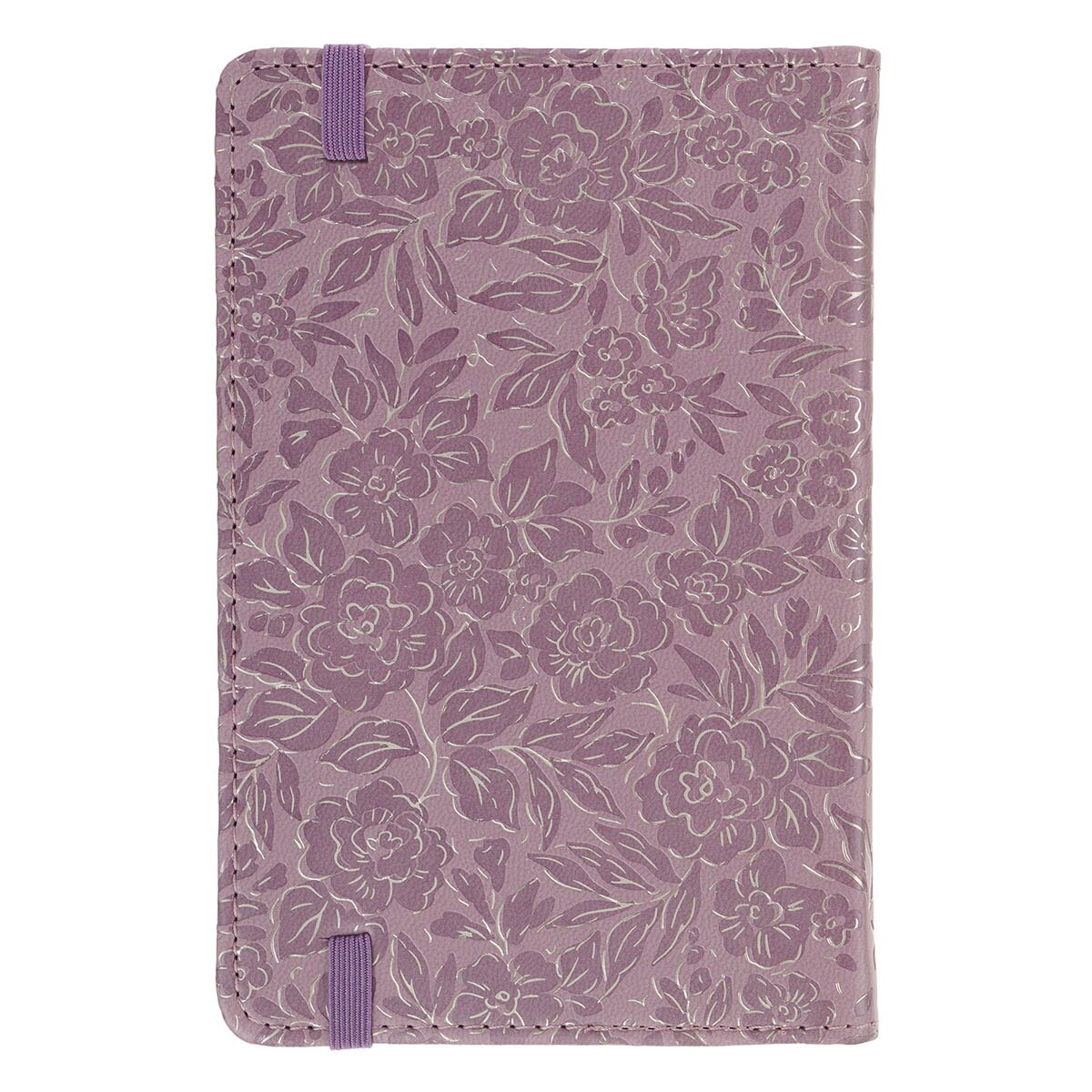 Be Still and Know Mauve Floral Hardcover Notebook with Elastic Closure - Psalm 46:10