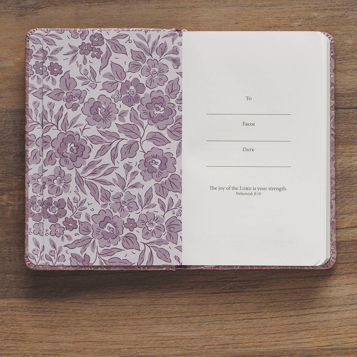Be Still and Know Mauve Floral Hardcover Notebook with Elastic Closure - Psalm 46:10